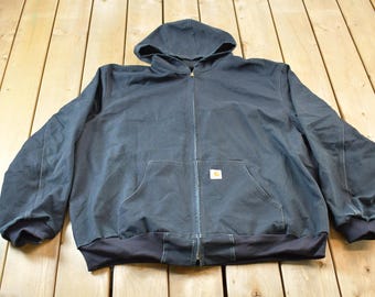 Vintage 1990s Carhartt Black Cinched Active Jac Work Jacket Vintage 1990s Carhartt Black Cinched Active Jac Work Jacket