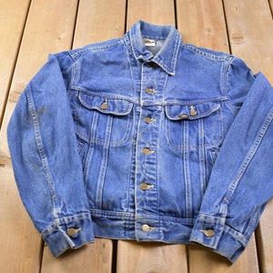 Jaqueta jeans Lee Denim vintage dos anos 80 / Jeans vintage / Moda urbana / Agasalhos vintage de outono / Jaqueta de outono / Jeans Lee / Fabricado na Union nos EUA
