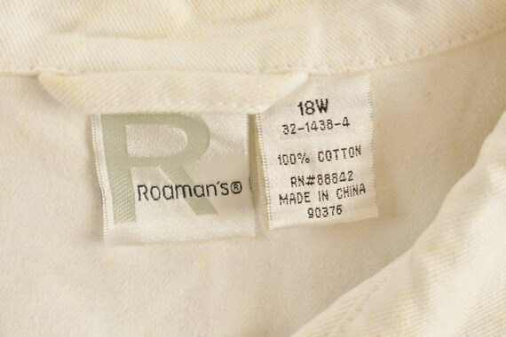 Vintage 1990s Roaman's Cotton Button Up Jacket / … - image 8