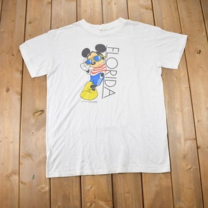 ヴィンテージ 1980年代 ディズニー ミッキーマウス フロリダ Tシャツ 80年代 グラフィック Tシャツ / ヴィンテージ ミッキーマウス / アメリカ製 / 90年代 ディズニー Tシャツ / Velva Sheen