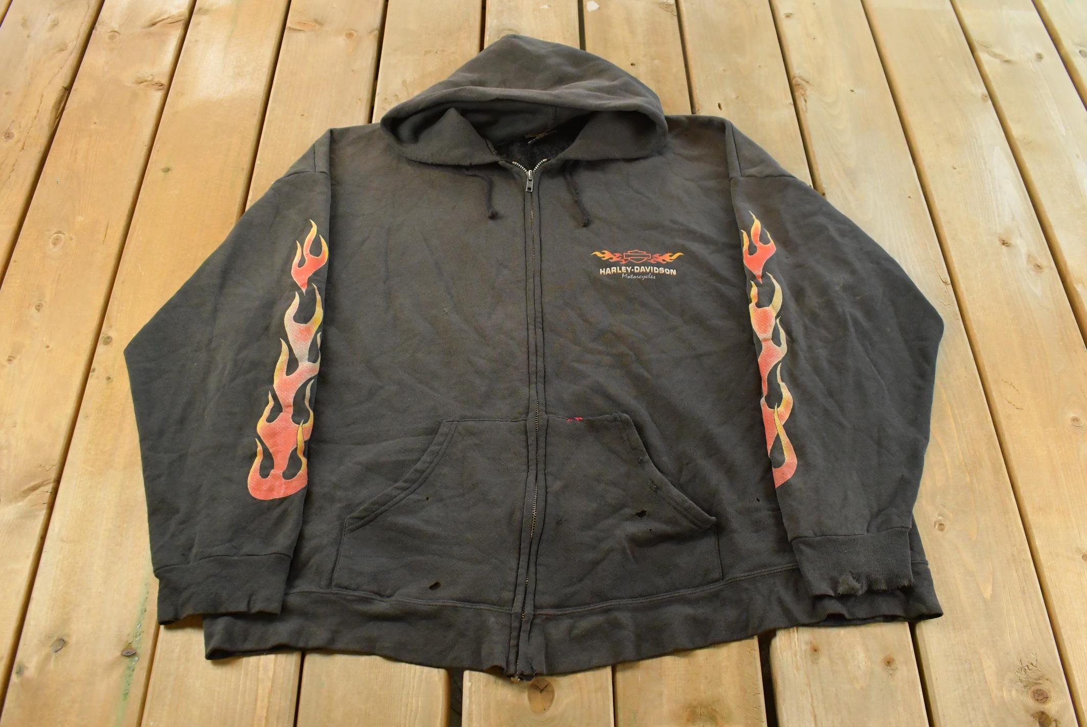 Vintage Harley Davidson Zip up Hoodie - Etsy