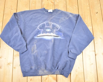Vintage jaren 1990 Disney Cruise Lines ronde hals trui heren L / vintage Mickey Mouse sweater / Disneyland cartoon trui