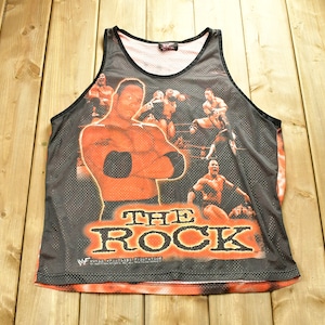 Vintage 1999 The Rock Wrestling Jersey / Graphic / Dwyane Johnson / 90s / Streetwear Fashion / WWE / Wrestling Jersey