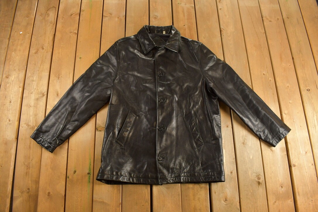Roundtree and Yorke Leather Jacket - Etsy Roundtree and Yorke Leather Jacket - Etsy
