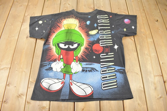Vintage 1990s Marvin the Martian Looney Tunes All Over Print