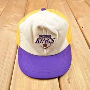 VINTAGE LA Kings Mitchell & Ness Fitted Hat Size 7 3/4 NHL Crown Rare Yellow
