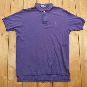Vintage Polo Ralph Lauren Purple Collared Polo T Shirt / Blank / 90s / Golf / Vintage Polo / Pony / Vintage Ralph Lauren
