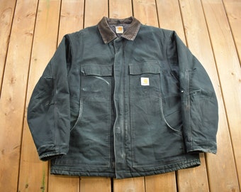 Vintage 1990s Traditional Carhartt Work Coat / Workwear / Vintage Carhartt / Distressed Carhartt