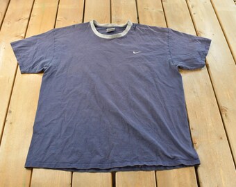 Vintage 2000s Nike Graphic T-Shirt Men's XL / Swoosh / Nike Swoosh / Nike Vintage / Small Swoosh / Big Swoosh / Nike Check / Y2K