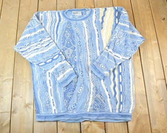 Men's Vintage Roundtree & Yorke 3D Textured Coogi Style Sweater