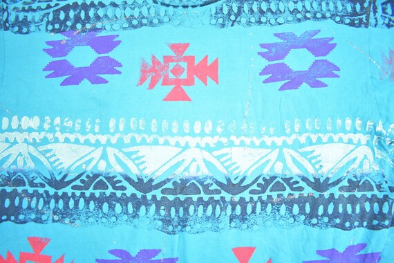 Vintage 1990s Honors Aztec Graphic T-Shirt / Stre… - image 3