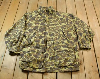 Vintage 90s Cabelas Camo Jacket Small 21x26 Duck Hunter USA - Etsy