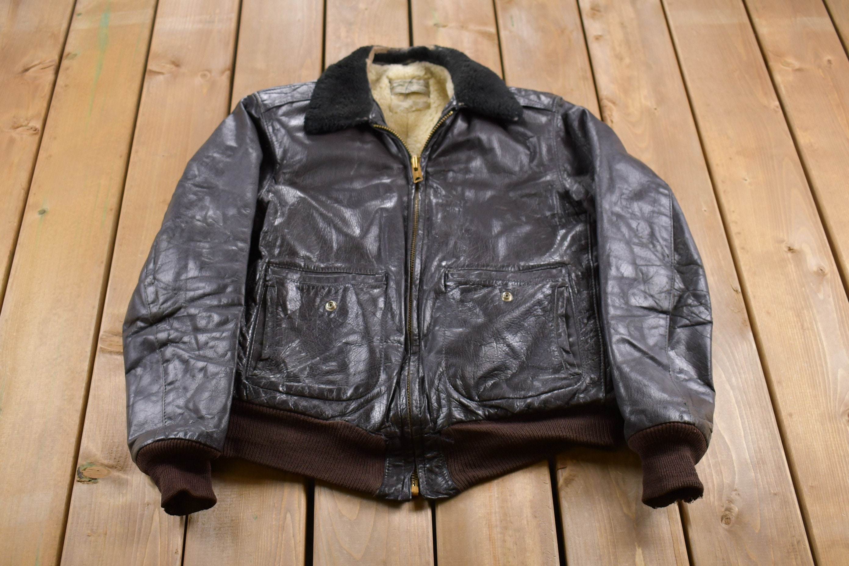 Vintage 1950s LL Bean Leather Jacket / Fall Outerwear Vintage 1950s LL Bean Leather Jacket / Fall Outerwear