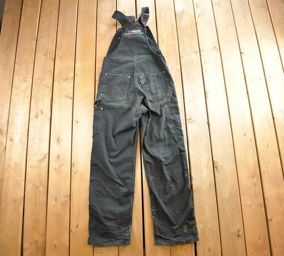 パンツ 90s~ Carhartt overalls double knee black Vintage 1990s Carhartt Black Double Knee Canvas Overalls Size