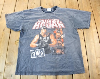 Vintage 1990s Hollywood Hogan NWO Graphic Wrestling T-shirt / Vintage Wrestling Tee / Sportswear / Streetwear / Hulk Hogan