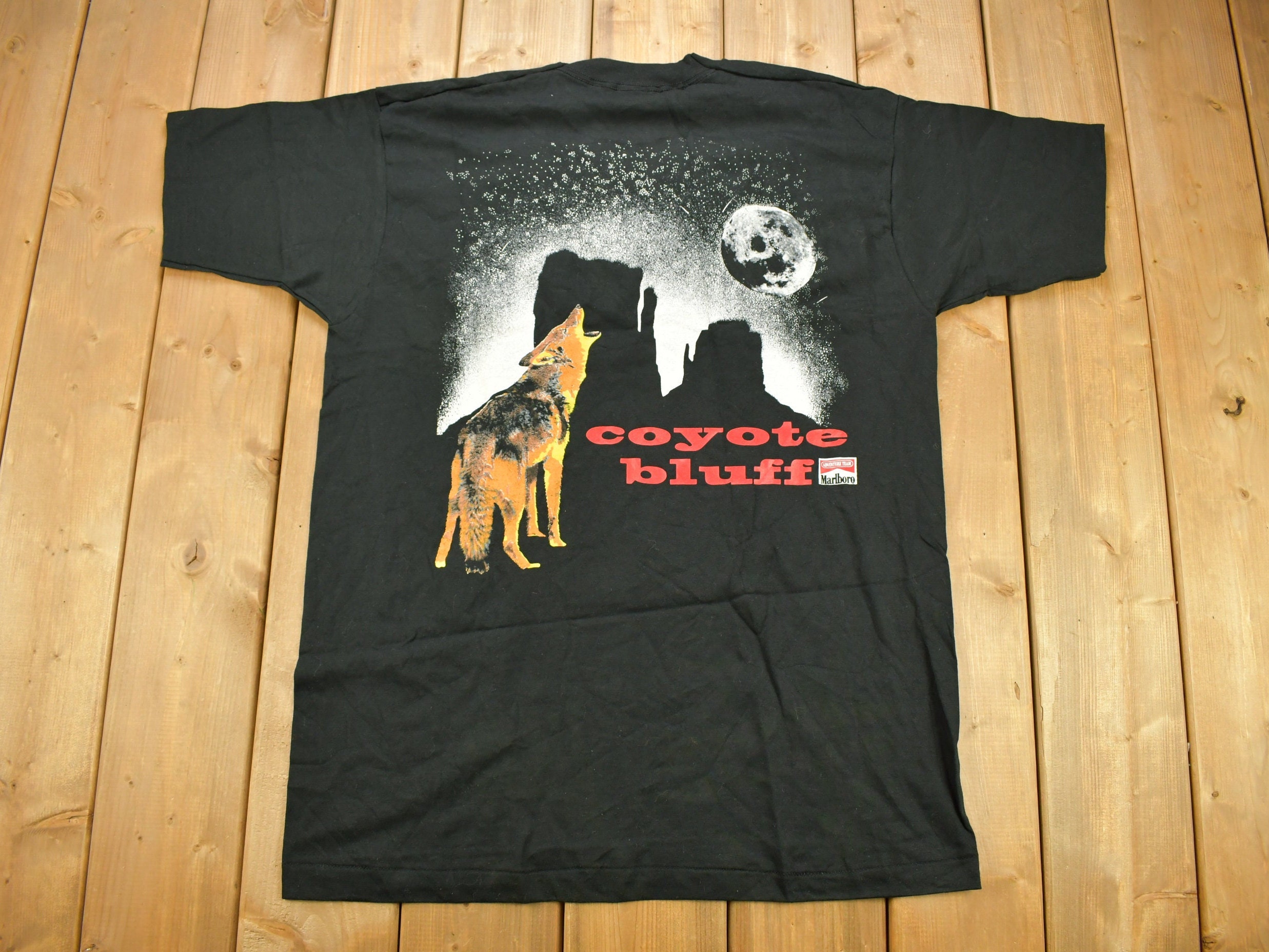 Vintage 1990s Marlboro Unlimited Coyote Bluff Pocket T Shirt ...