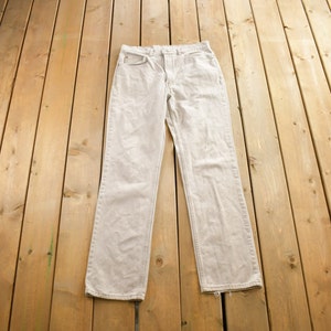 Vintage 1990s Levi&#39;s Orange Tab Beige Denim Größe 30x32