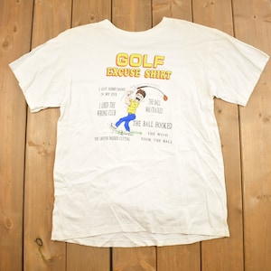 Vintage 1990s Golf Excuse Graphic T-Shirt / Graphic / 80s / 90s / Streetwear / Retro Style / Vintage Sports / 90s Golfing / Single Stitch