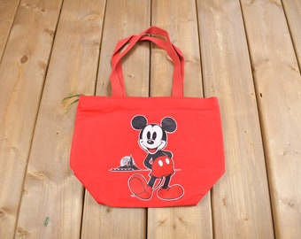 Vintage 1990s Walt Disney Mickey Mouse Tote Bag / Vintage Accessory  / Vintage Disney / Mickey & Co