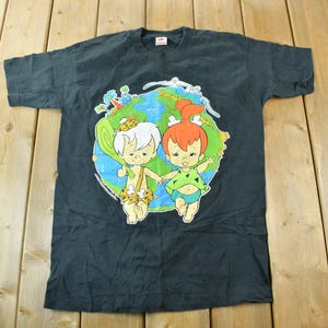 Vintage 1994 The Flintstones Graphic Cartoon Promo T-Shirt / 90s Graphic Tee / TV Promo T Shirt / Single Stitch / Made In USA