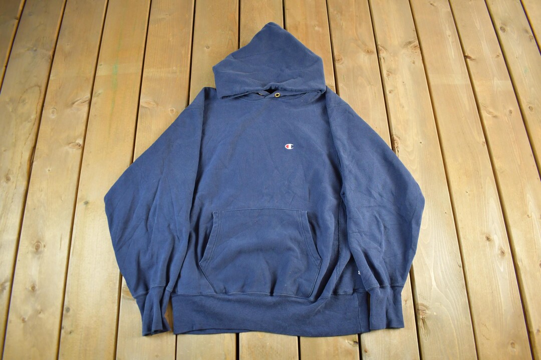 Vintage 90s Champion Reverse Weave Hoodie: USA Made, Men's Large
