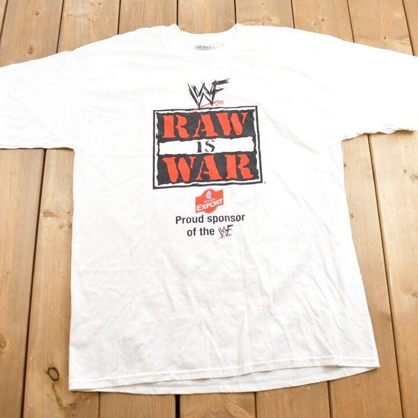 Vintage 1990s "Raw is War' WWF T-Shirt / Streetwear / Retro / Single Stitch / 90s Graphic Tee