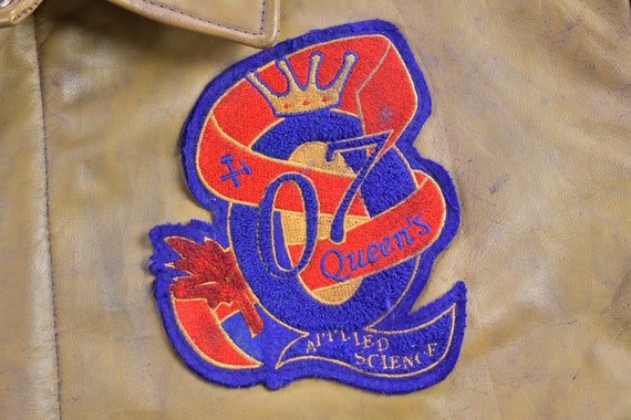 Vintage 1970s Queens Science Leather Jacket / Mic… - image 4