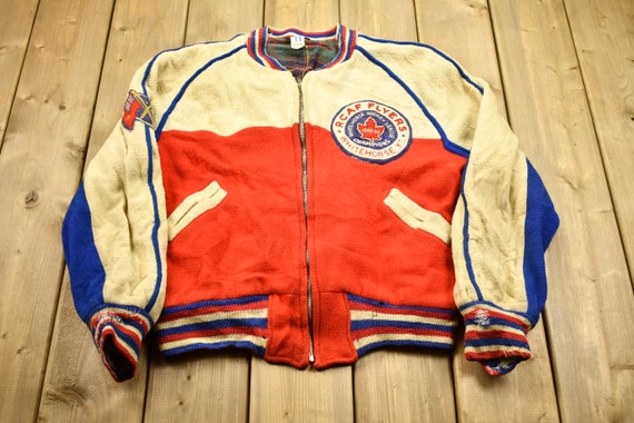 Vintage 1948 Whitehorse Hockey Varsity Jacket/ Di… - image 1