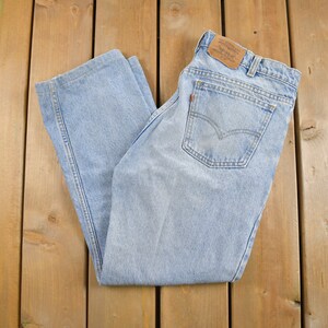 Vintage 80&#39;s Levi&#39;s 619 Orange Tab Jeans Size  31 x 26.5 / Streetwear Fashion / Vintage Denim / Jeans / Light Wash / Vintage Levi&#39;s