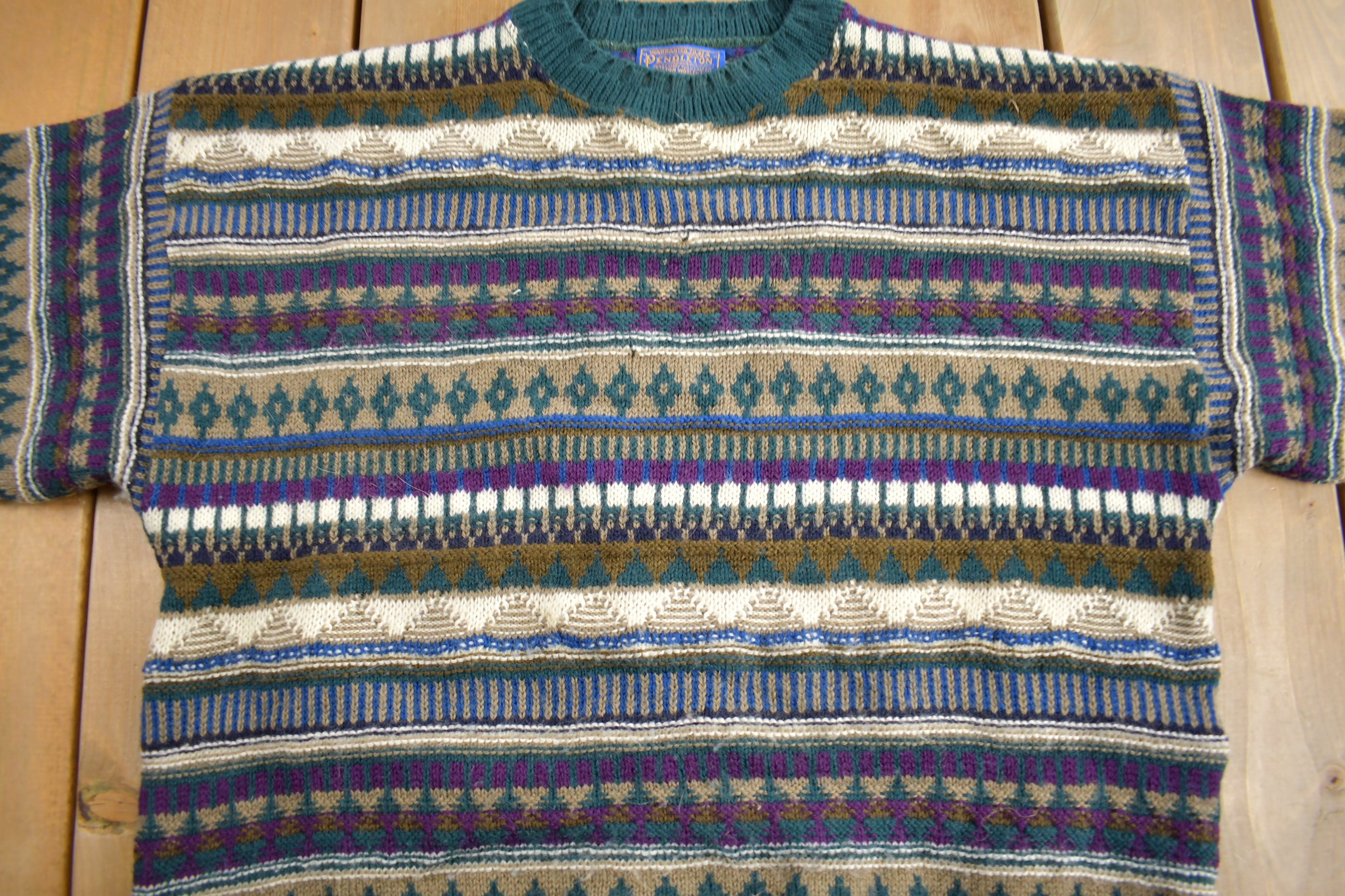Vintage 90's Knit Pendleton Red Sweater Size Medium | eBay