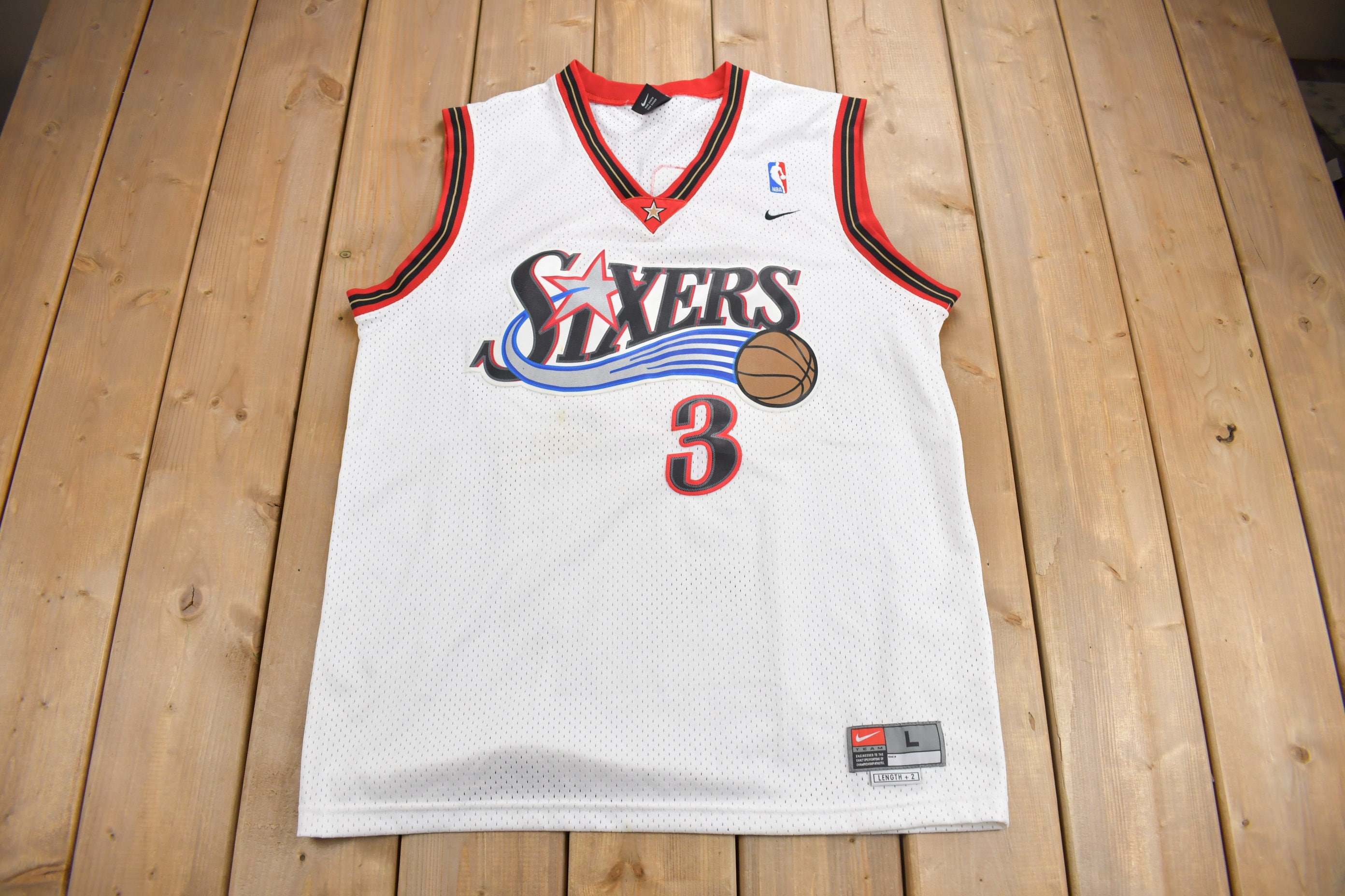 新作 デッドストック Jersey IVERSON 3 SIXERS NBA NIKE