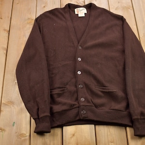 Vintage 1990s Sigallo Knitted Cardigan Sweater / Vintage Cardigan / Button Up / Abstract Pattern