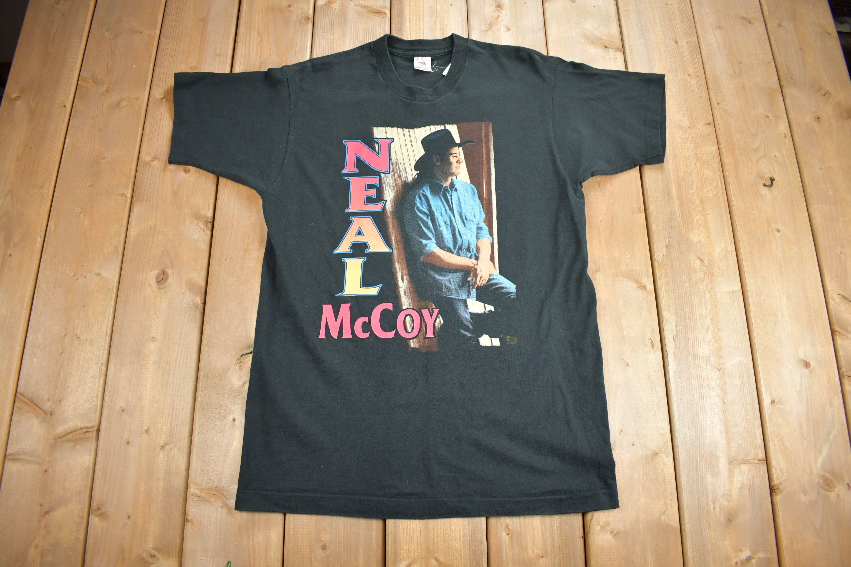 Neal McCoy 90s vintage T-shirt両面プリントボロ Neal McCoy 90s vintage T-shirt両面プリントボロ