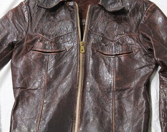 Vintage 1970s East West Musical Instruments Leather Motorcycle