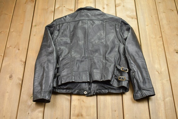 Vintage 1980s Wolff Canada Leather Biker Jacket / Fall Outerwear