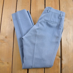Vintage 1970s Pleated Trousers Size 31 x 32 / 70s Pants / Streetwear Fashion / True Vintage / 70s Slacks / Polyester Trousers