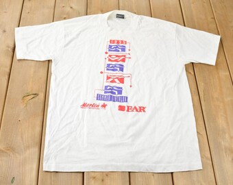 Vintage 1995 Summer Biathlon Single Stitch Graphic T Shirt Made In USA