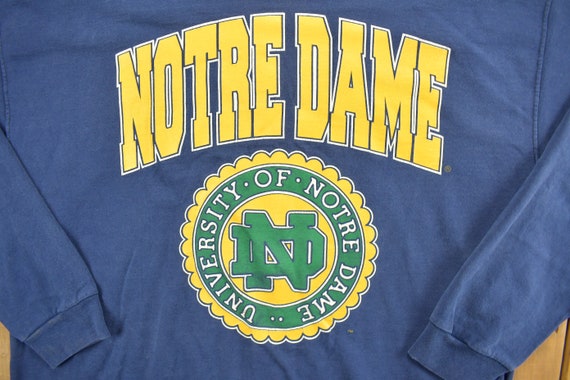 Vintage 1990s University Of Notre Dame Long Sleev… - image 3