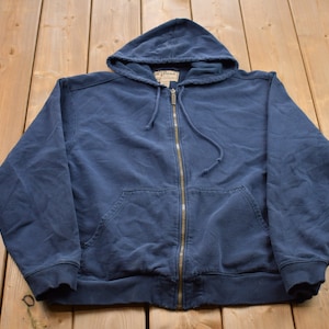 Vintage 1990s L.L. Bean Blank Zip Up Hoodie / 90s Hoodie / Vintage Sweater / Vintage L.L. Bean / 90s L.L. Bean / L.L. Bean Hoodie