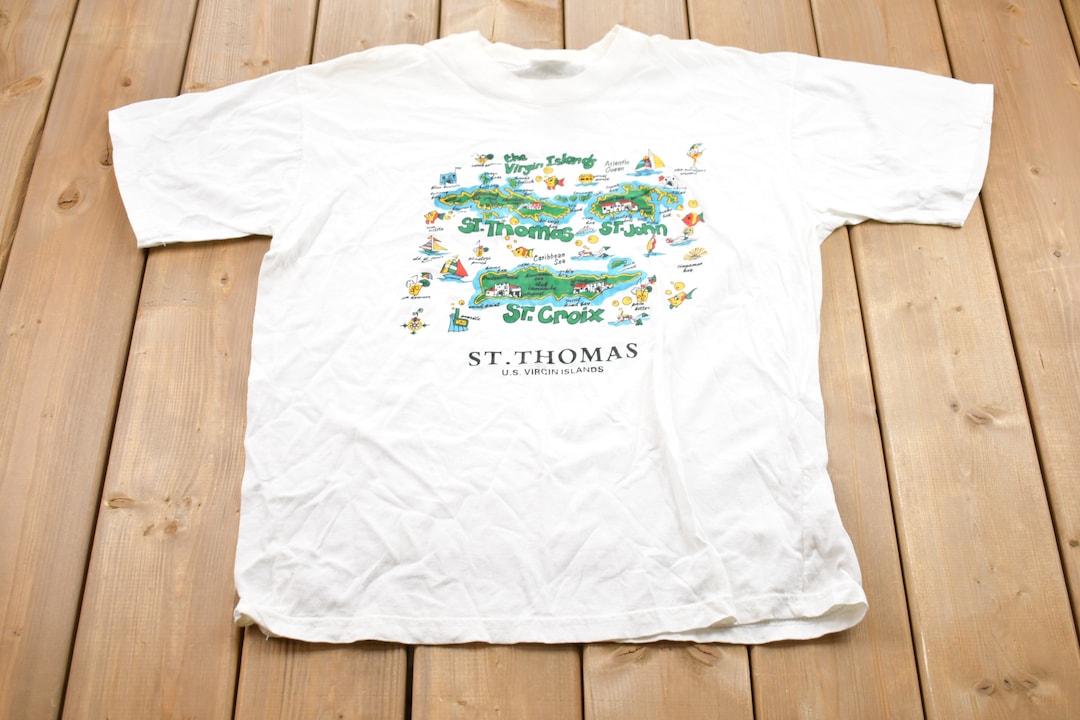 Vintage 1990s St. Thomas USA Graphic T-shirt / 80s / 90s