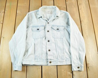 Vintage Nike Denim Jean Denim Jacket Acid Wash Challenge Court