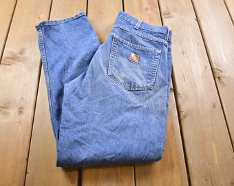Vintage 1990s Carhartt Work Pants Size 31 x 31.5 / 1990s Carpenter Pants /  Distressed Carhartt / Vintage Workwear / Streetwear