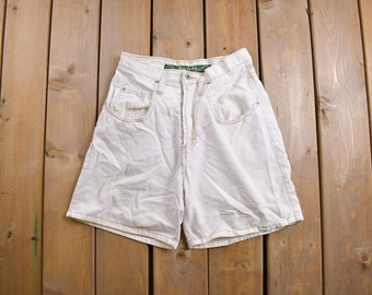 Vintage 1990s Filippo White Jean Shorts 26 x 6.5 / 90s Shorts / Made in USA / Vintage White Denim / Streetwear Fashion / Vintage Jeans