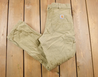 Vintage Y2K Carhartt Relaxed Fit Beige Pants Size 32 x 30 / Carpenter Painter Pants / Streetwear / Relaxed Fit / Vintage Workwear