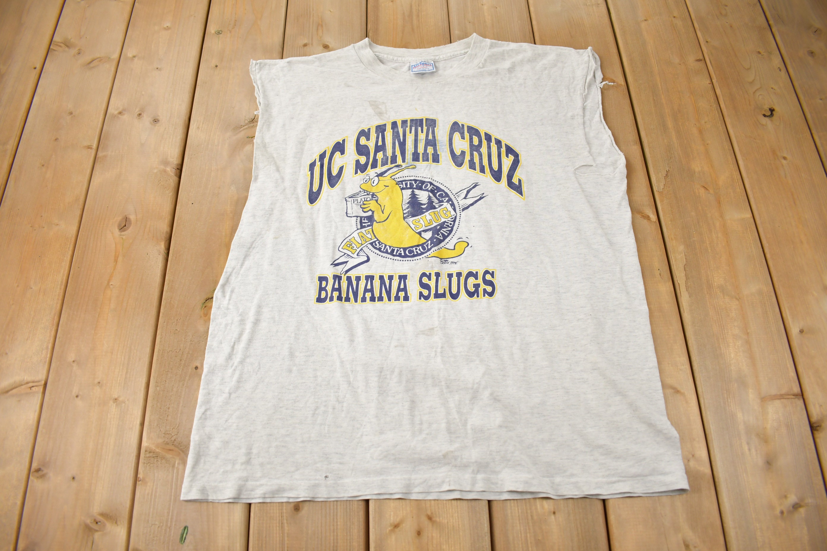 Vintage 1996 UC Santa Cruz Banana Slugs Collegiate Graphic T-shirt 