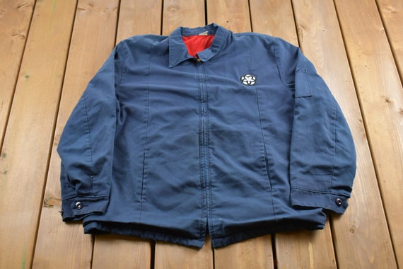 Vintage 1990s Zip up Canvas Jacket / Work Wear / … - image 1