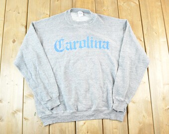 Vintage 1990s Russell North Carolina University Crewneck Mens M / Vintage Collegiate / 90s College Crewneck / Preppy Sportswear