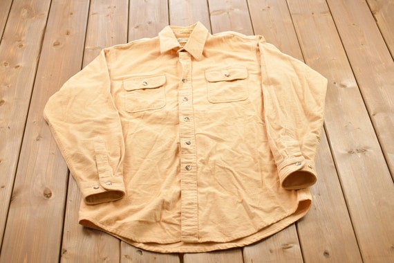 Vintage 1990s St. John's Bay Blank Button Up Shir… - image 1