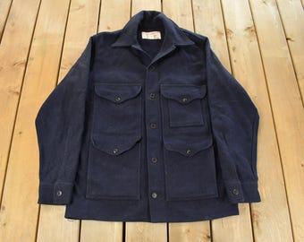Vintage 1980s Filson Mackinaw Wool Cruiser Jacket 100% Wool Jacket