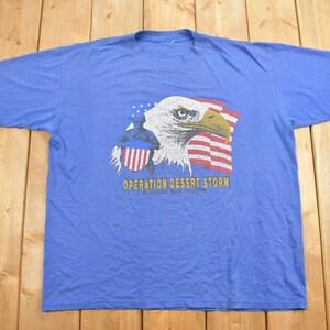 Vintage 1990s Operation Desert Storm Eagle Graphic T-Shirt / Streetwear / Retro Style / Single Stitch / 90s Graphic Tee
